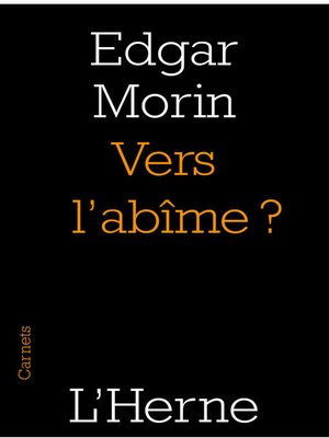 cover image of Vers l'abîme ?